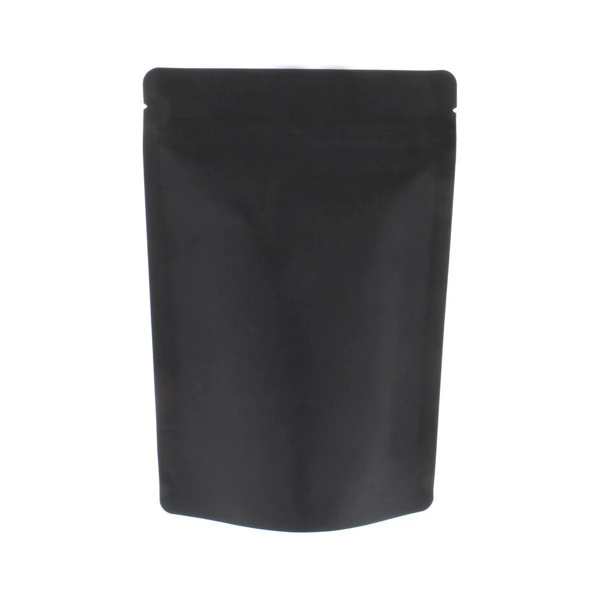 100 pochettes Doypack noires mates — 8 × 12 cm
