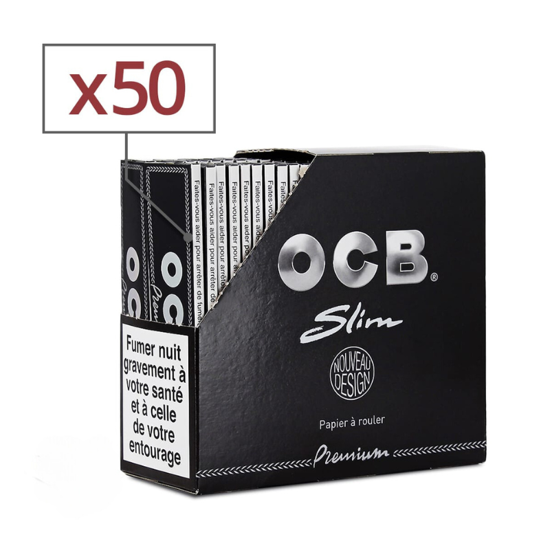 Boîte de feuilles OCB Slim Premium — 50 carnets