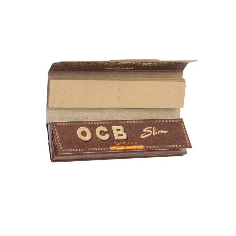 Feuilles OCB marron Slim et tips