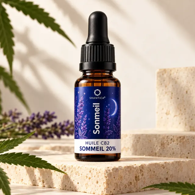 Huile Sommeil Complexe CB2 + Mélatonine 20% – 10 ml